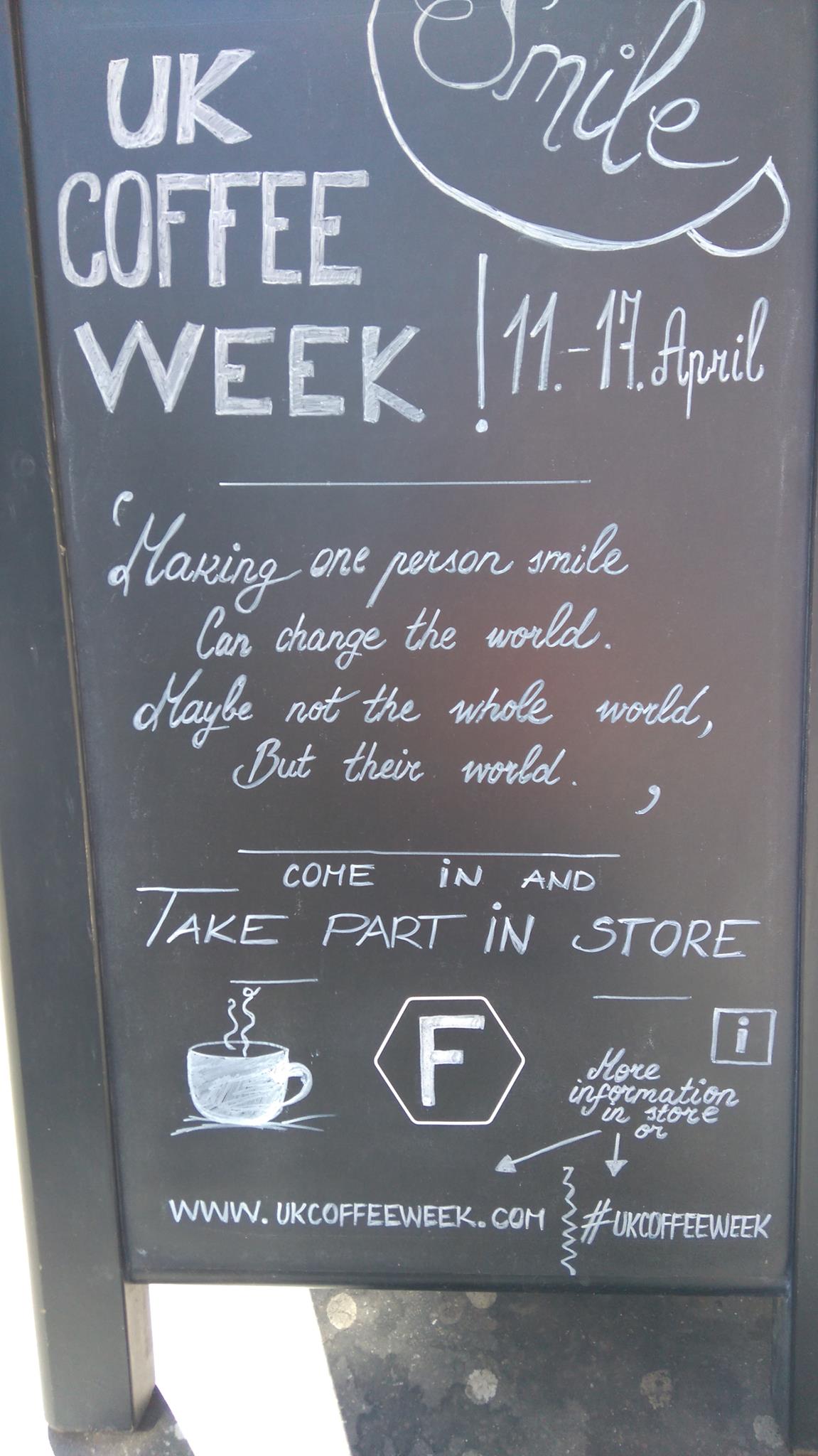 UK Coffee Week Blackboard